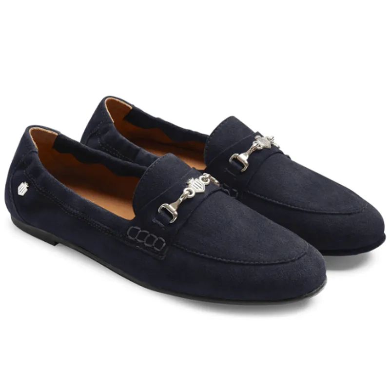 Fairfax and Favor Newmarket Loafers Navy Suede