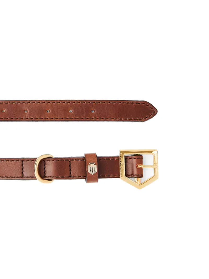 Fairfax and Favor Fitzroy Dog Collar Tan Leather-2