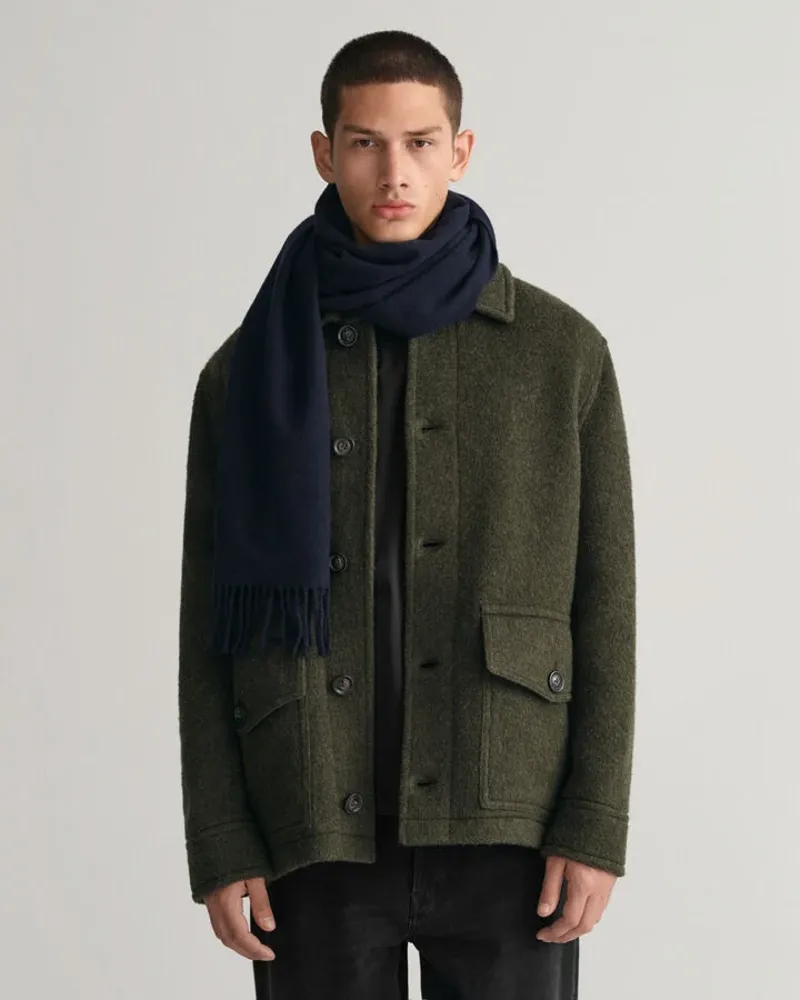 Gant Wool Scarf Evening Blue-1