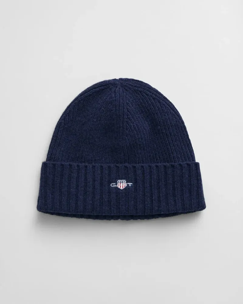 Gant Shield Wool Beanie Marine
