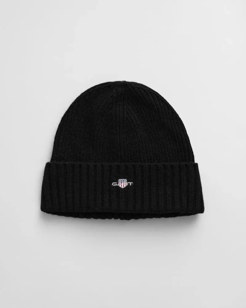 Gant Shield Wool Beanie Black