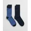 Gant Dot and Solid Socks 2pk Vintage Blue 