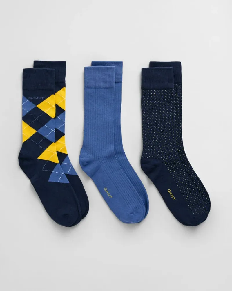 Gant Argyle Socks 3pk Gift Box