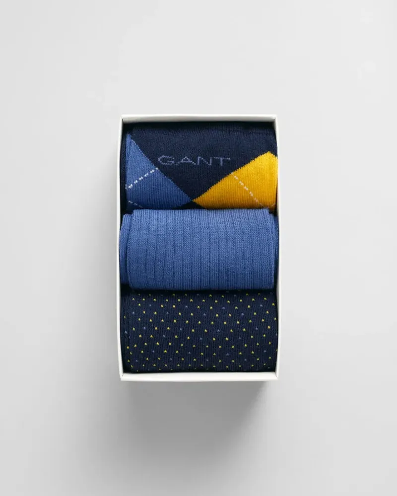 Gant Argyle Socks 3pk Gift Box-1
