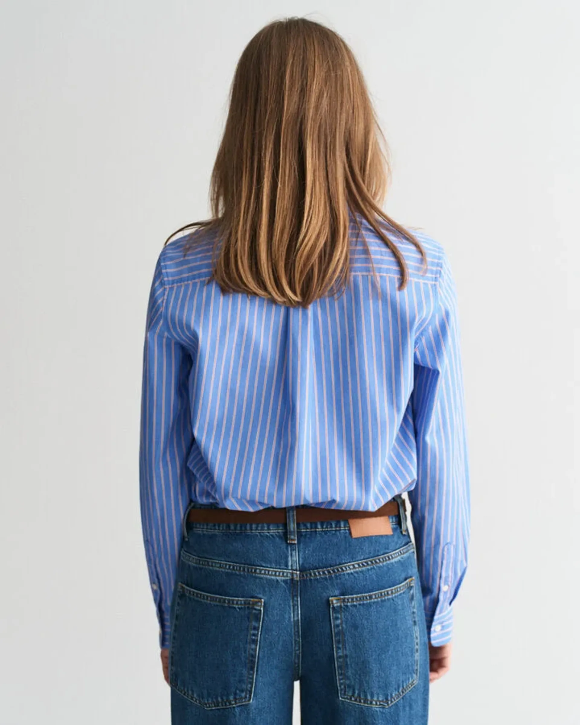Chemise rayée regular fit en popeline de coton Gant