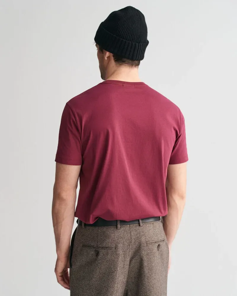 Gant Reg Shield SS T-Shirt Wine Red-2