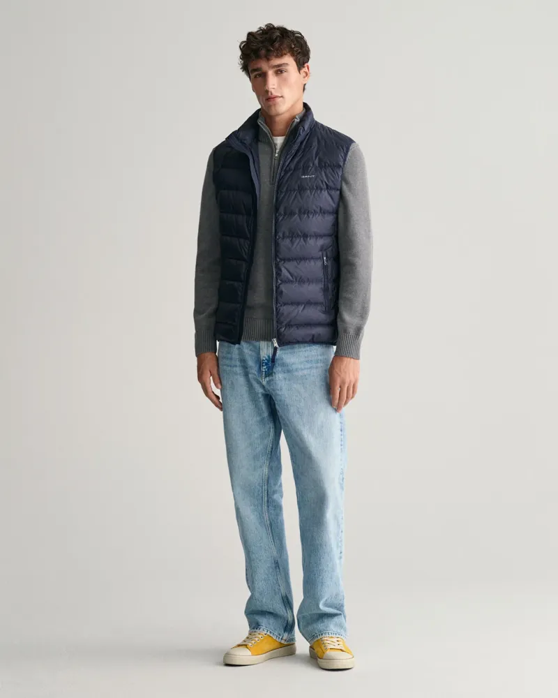 Gant The Light Down Gilet Evening Blue-2