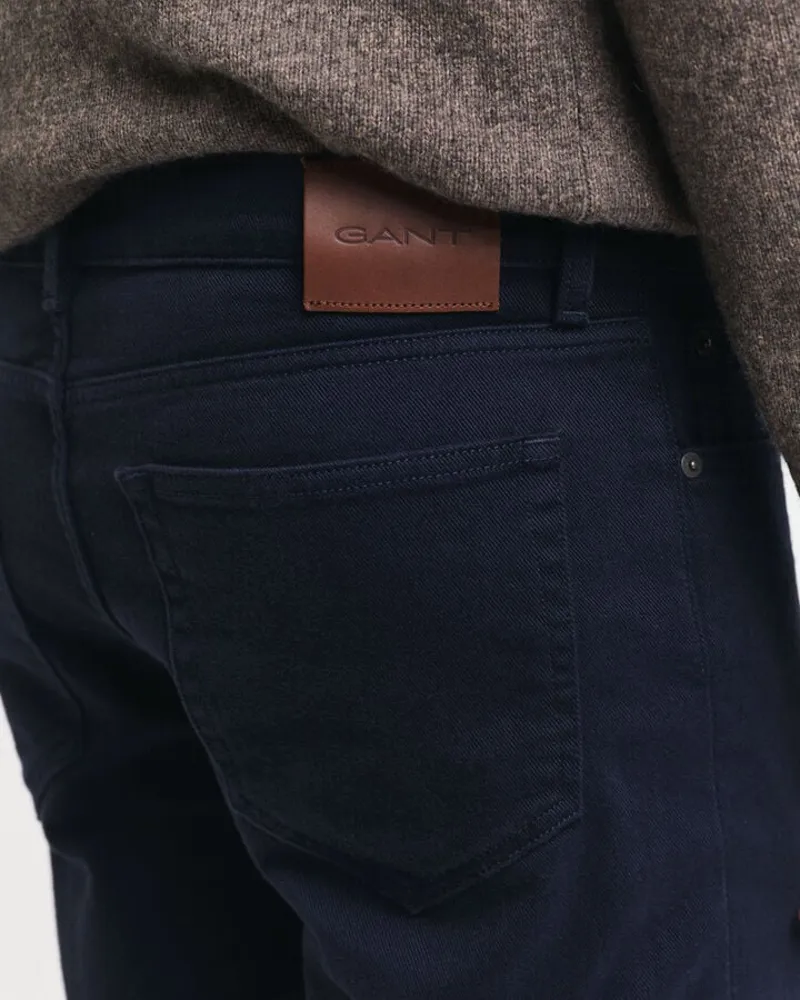 Gant Regular Fit Soft Cotton Twill Jeans Marine-5
