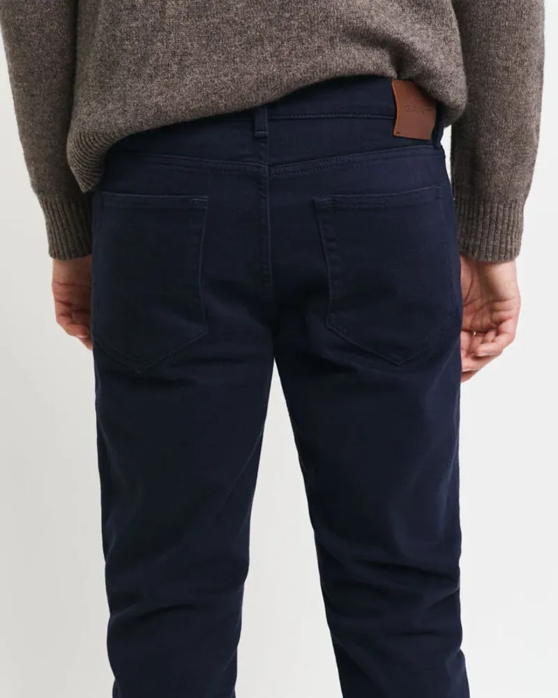 Gant Regular Fit Soft Cotton Twill Jeans Marine-6