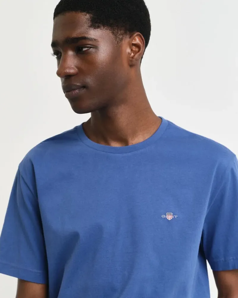 Gant Reg Shield SS T-Shirt Vintage Blue-4