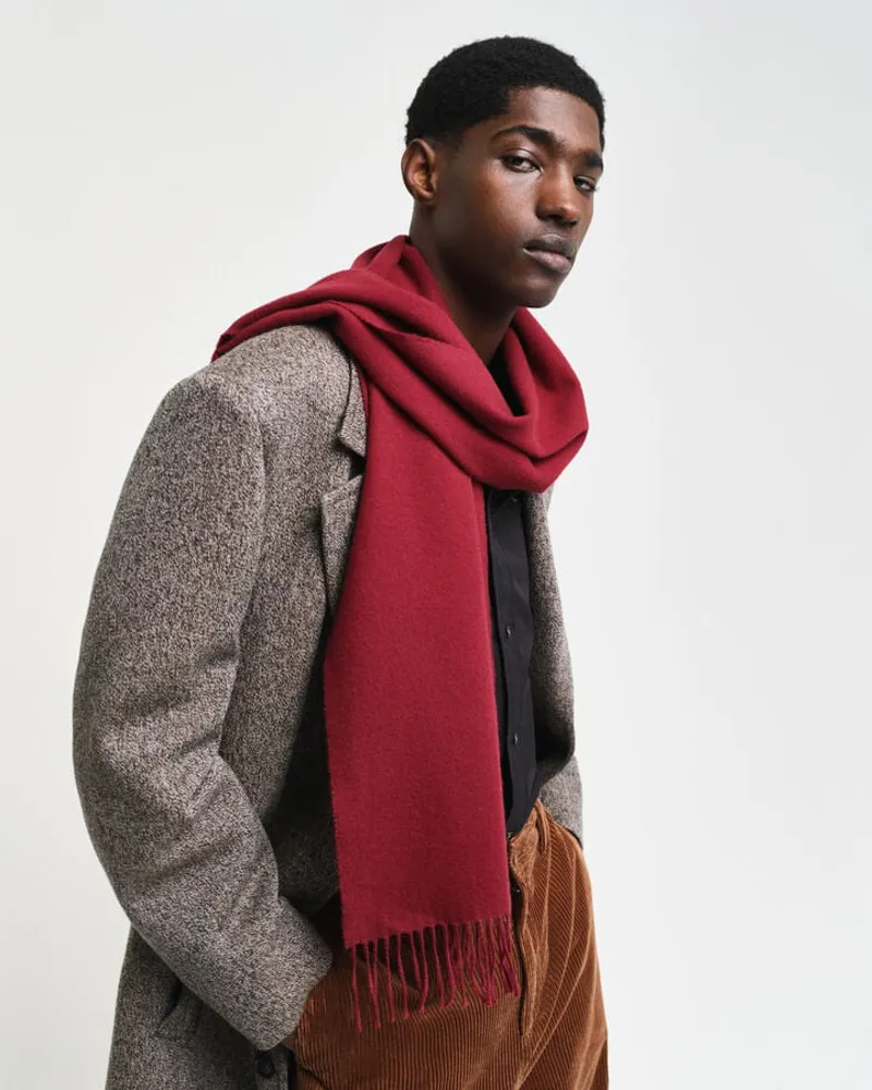 Gant Wool Scarf Wine Red-3