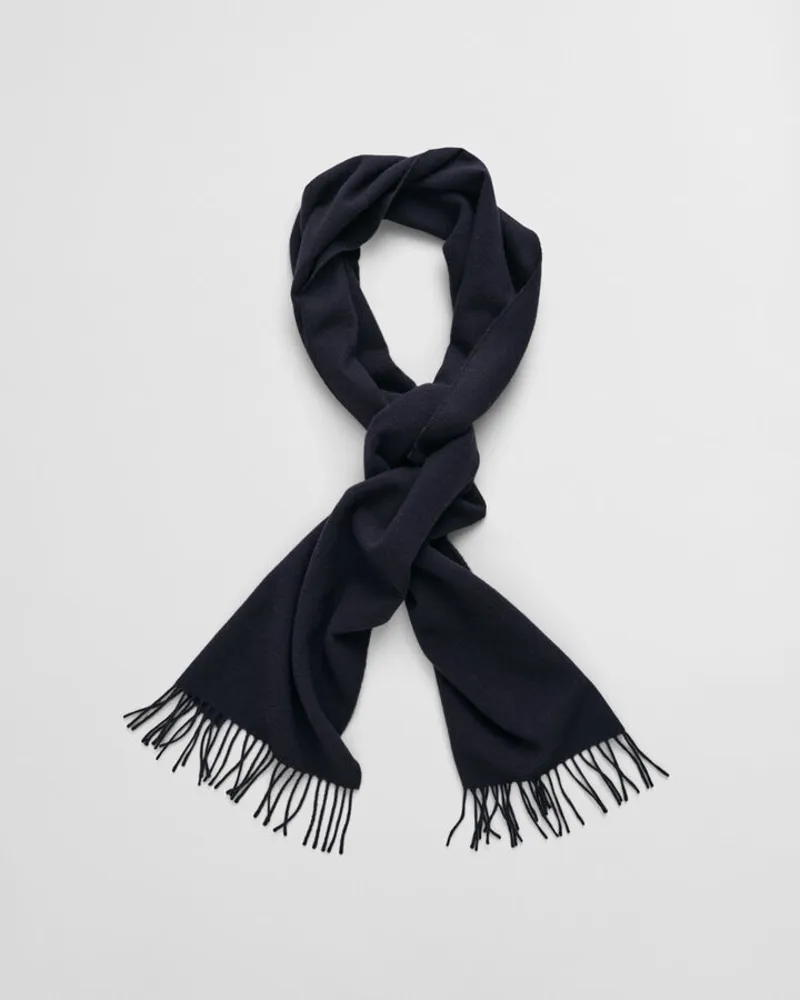 Gant Wool Scarf Evening Blue-3
