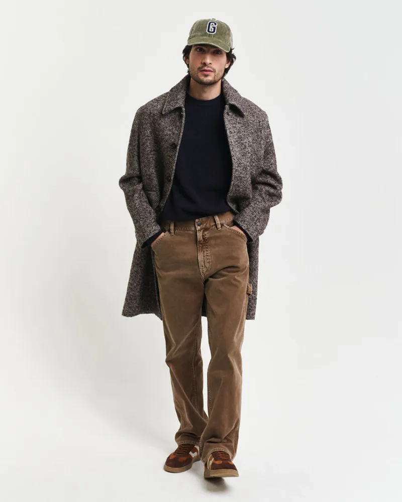 Gant Wool Blend Crew Neck Dark Navy Melange-3