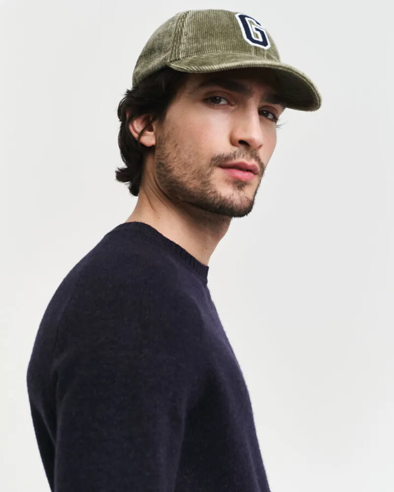 Gant Wool Blend Crew Neck Dark Navy Melange-5