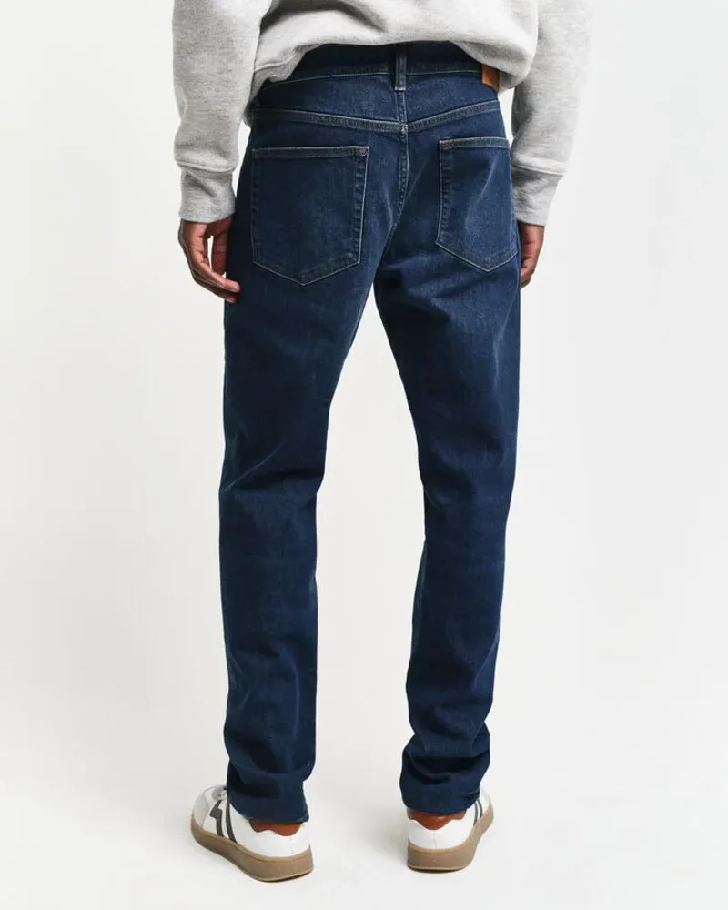 Gant Slim Fit Jeans Dark Blue Worn In-3