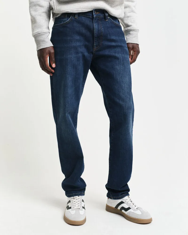 Gant Slim Fit Jeans Dark Blue Worn In-2