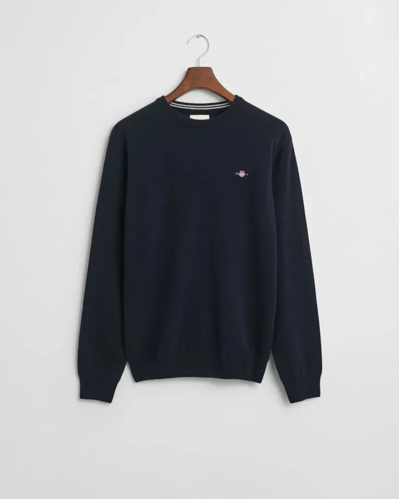 Gant Superfine Lambswool Crew Neck Marine-1