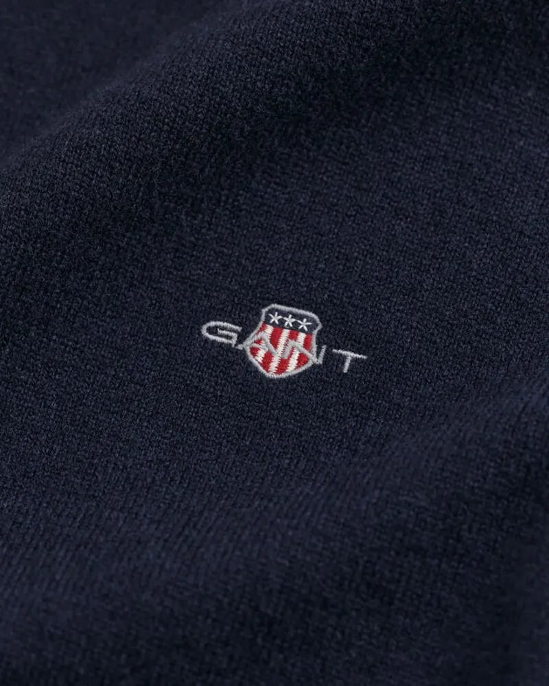 Gant Superfine Lambswool Crew Neck Marine-2