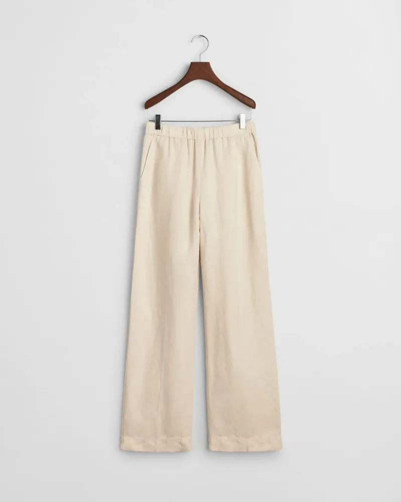 Gant Linen Blend Pull On Pants Putty