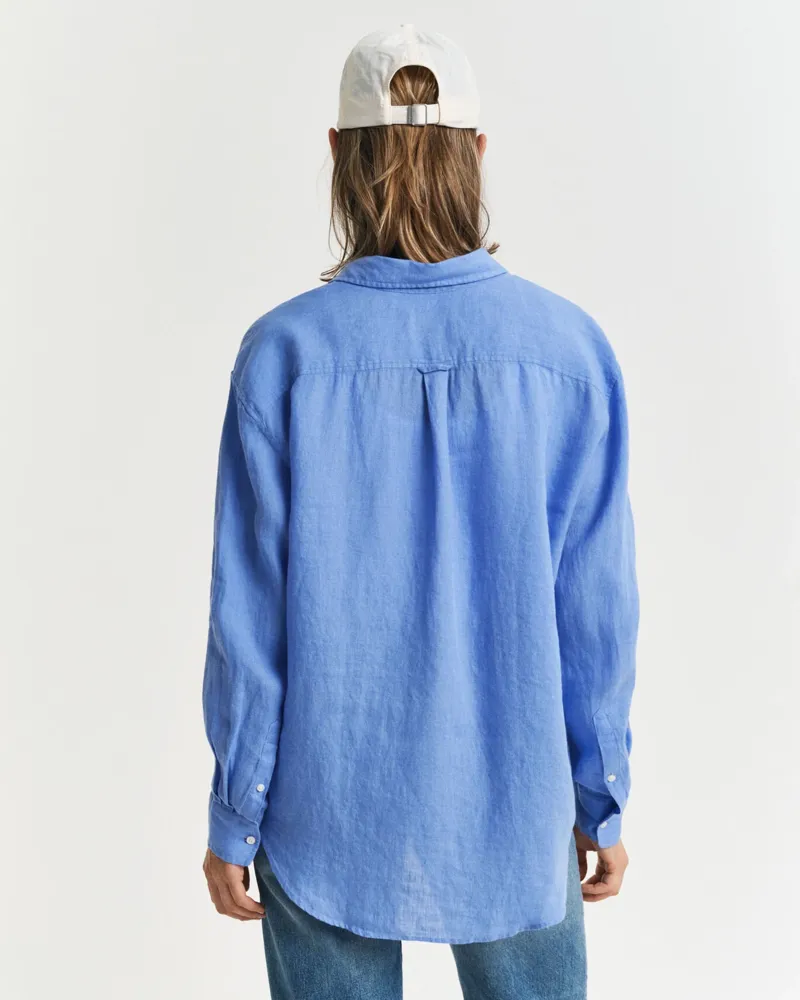 Gant Linen Shirt Perfect Blue-2