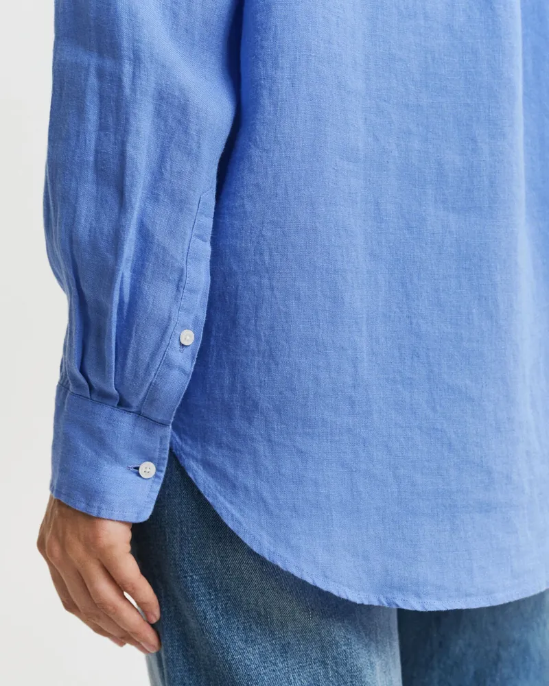 Gant Linen Shirt Perfect Blue-4
