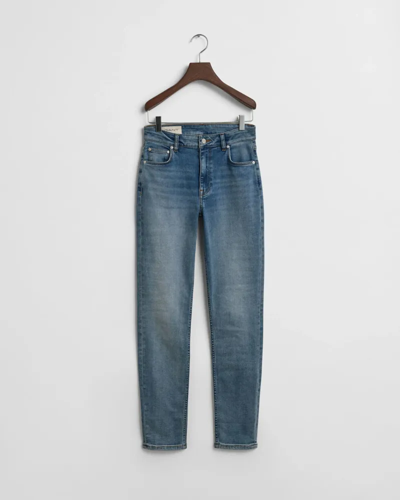Gant Slim Super Stretch Jeans Semi Light Blue Worn In