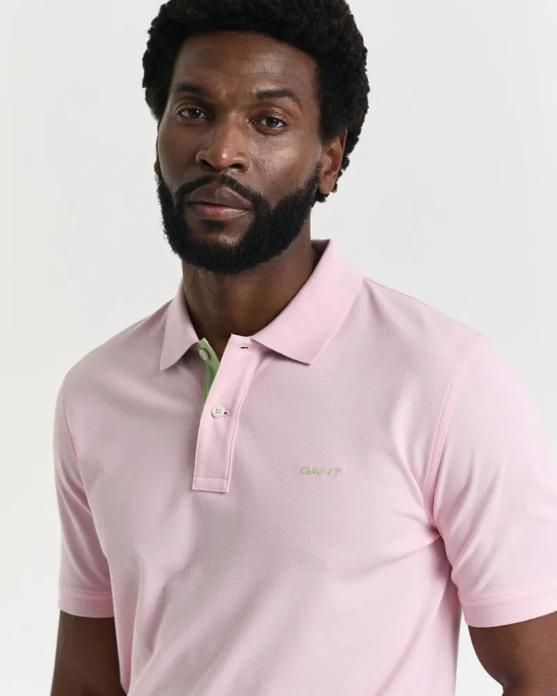 Gant Reg Contrast Pique SS Polo California Pink-1