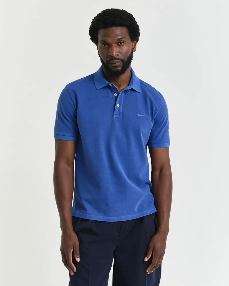 Gant Sunfaded Short Sleeve Polo Rich Blue-1