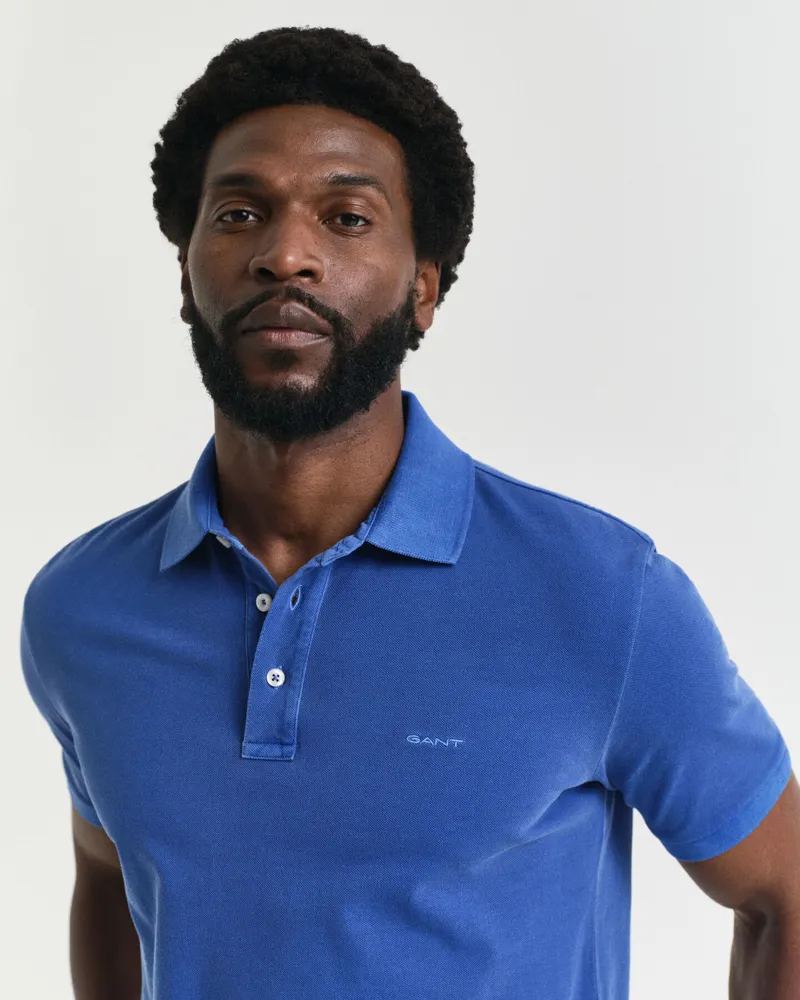 Gant Sunfaded Short Sleeve Polo Rich Blue-2