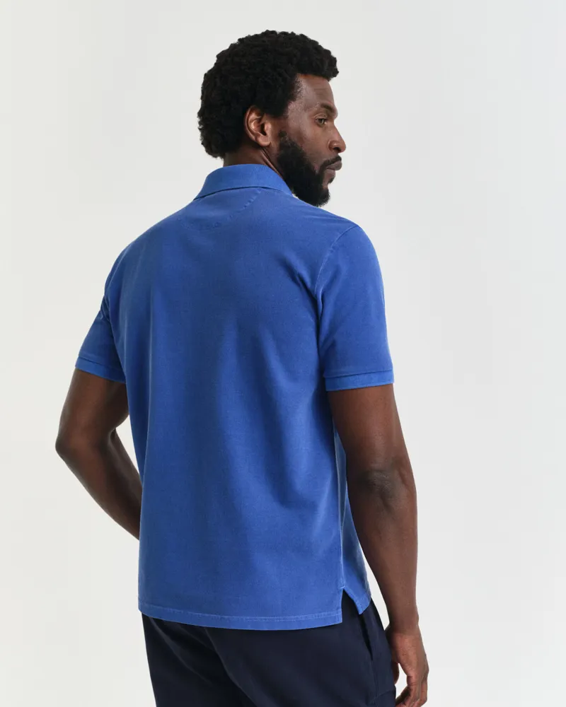 Gant Sunfaded Short Sleeve Polo Rich Blue-3
