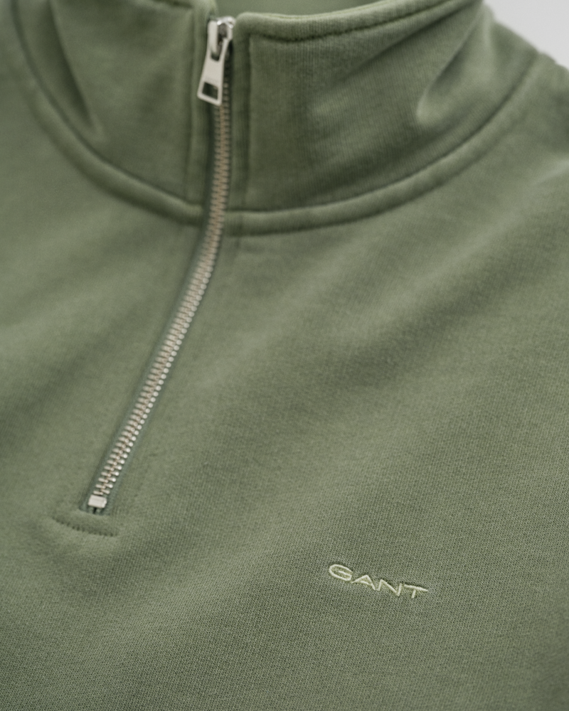 Gant Sunfaded Half Zip Sweat Kalamata Green-1