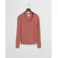 Gant Ladies Stretch Cotton Cable C-Neck Faded Brick