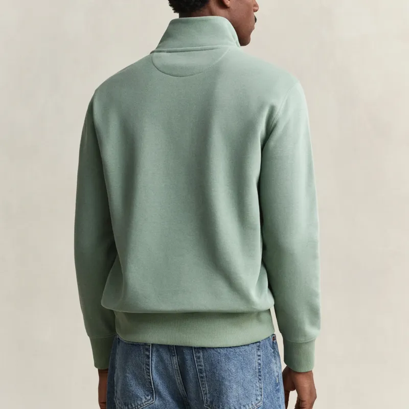 Gant Shield Half-Zip Sweatshirt in Surplus Mint-3