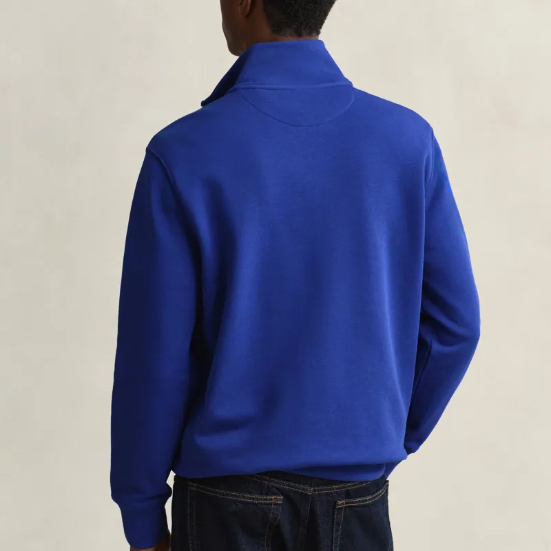 Gant Shield Half Zip Sweatshirt in Crisp Blue-2