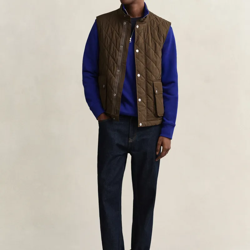 Gant Shield Half Zip Sweatshirt in Crisp Blue-4