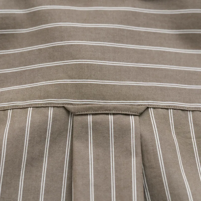 Gant Regular Poplin Stripe Shirt in Faded Taupe-2
