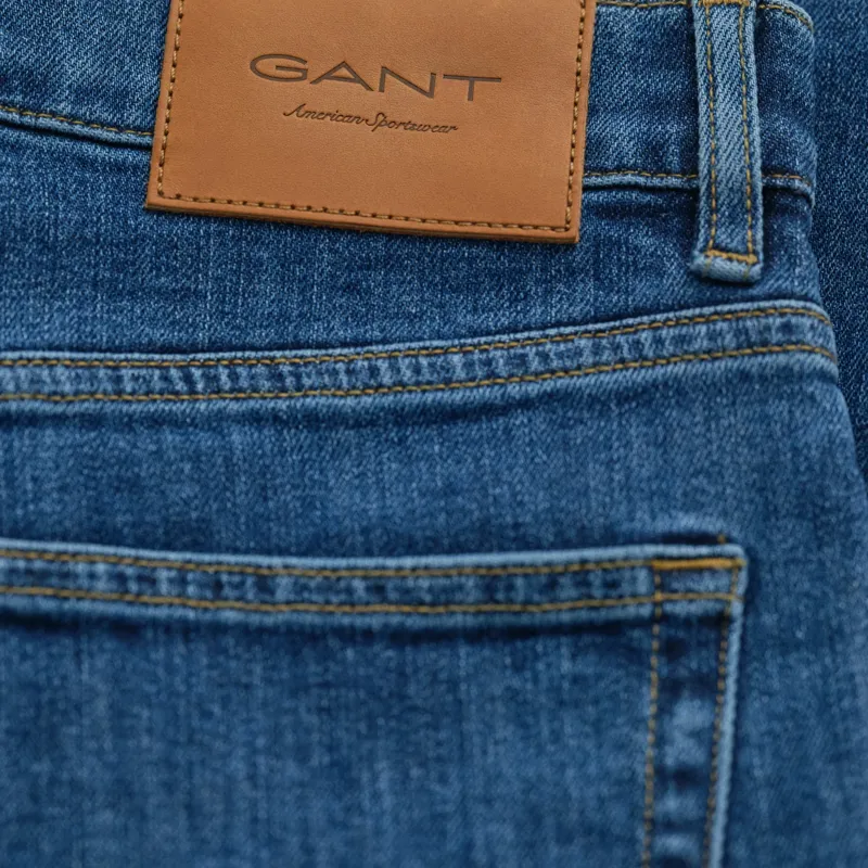 Gant Classic Regular Jeans Mid Blue Vintage-6