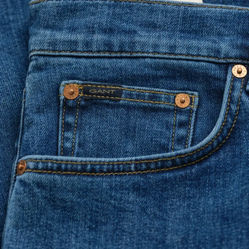 Gant Classic Regular Jeans Mid Blue Vintage-5
