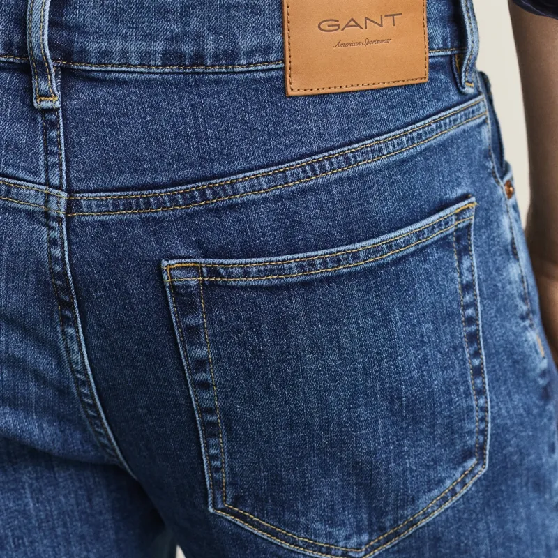 Gant Classic Regular Jeans Mid Blue Vintage-8