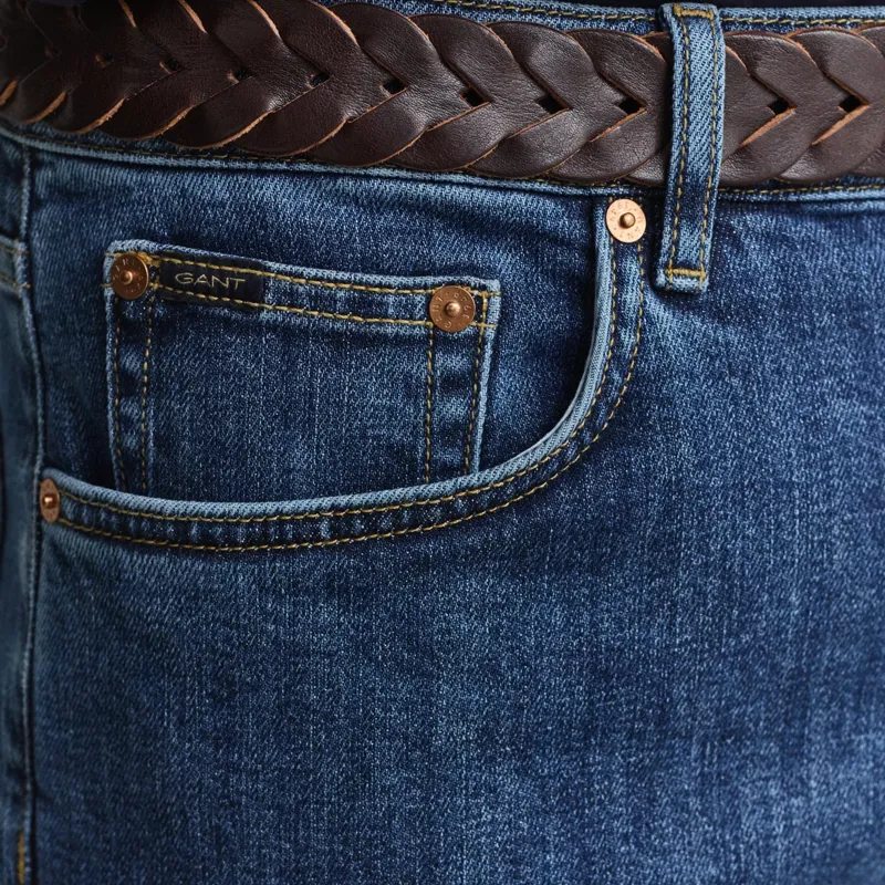 Gant Classic Regular Jeans Mid Blue Vintage-7