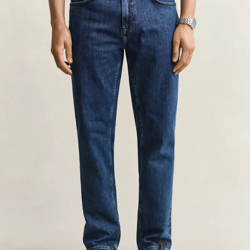 Gant Classic Regular Jeans Mid Blue Vintage-2
