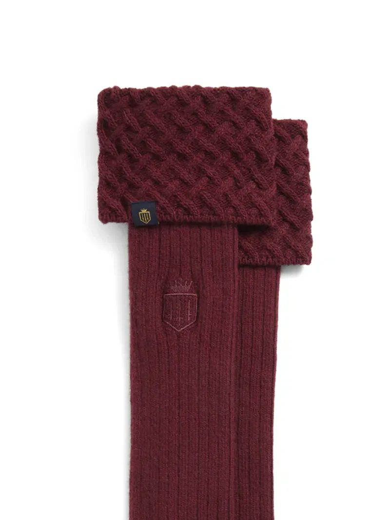Fairfax and Favor Ladies Explorer Merino Wool Socks Ruby-2