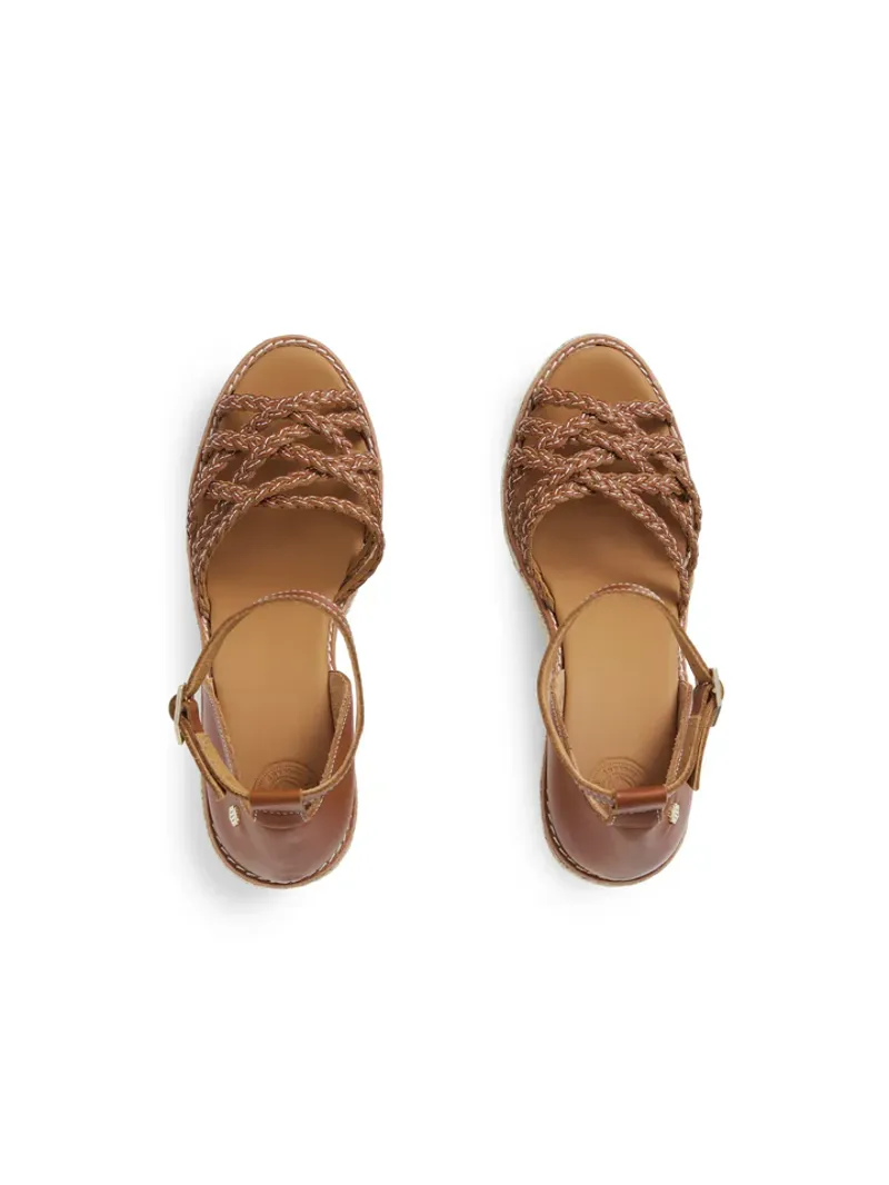 Fairfax and Favor Seville Wedge Tan Leather-5