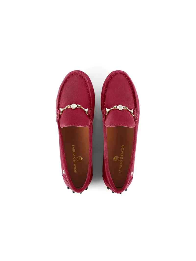 Fairfax and Favor Premium Stockist Exclusive - Ladies Trinity Driver Cherry Suede-4
