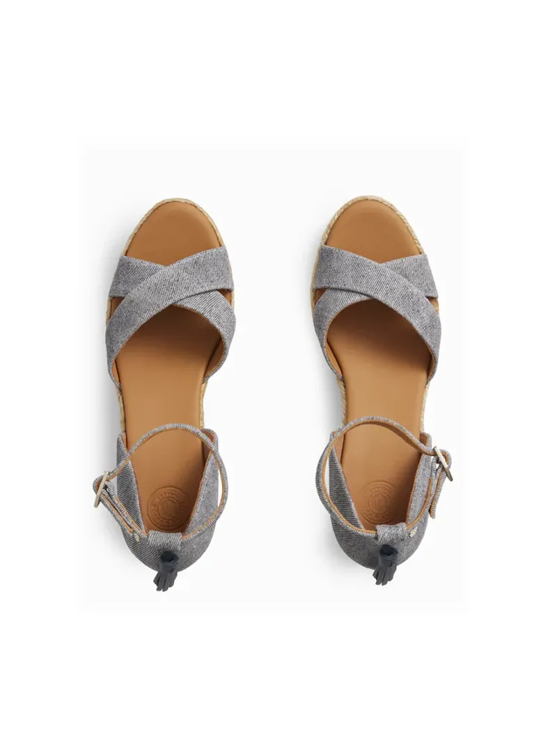 Fairfax and Favor Valencia Mid Wedge Denim Suede-4