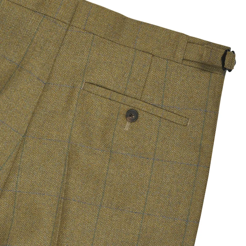 Gurteen Fetcham Overcheck Tweed Trouser in Green-2