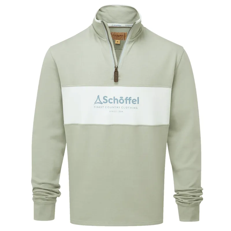 Schoffel Trencrom Quarter Zip Aqua Grey Blue Water