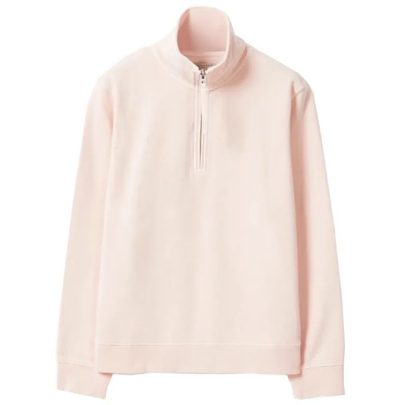 RM Williams Trickett Quarter Zip Sweatshirt Rose Smoke