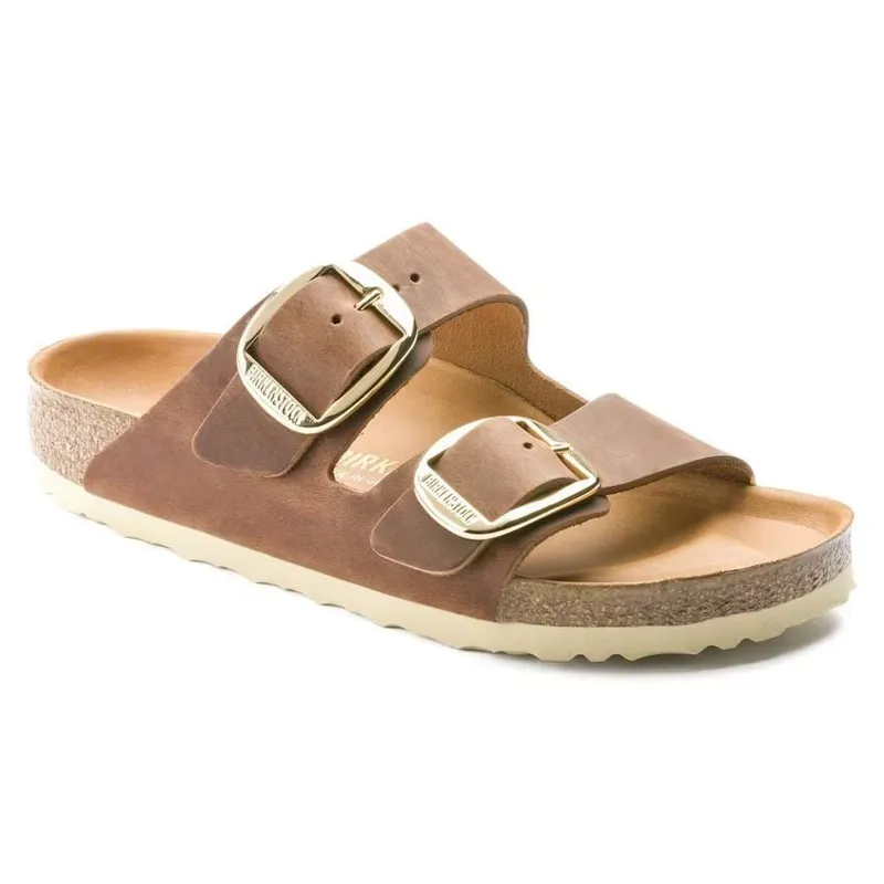 Birkenstock Ladies Arizona Big Buckle Natural Oiled Leather Cognac-1