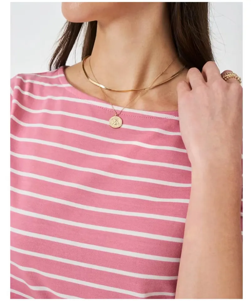 Crew Essential Breton Flamingo White-4